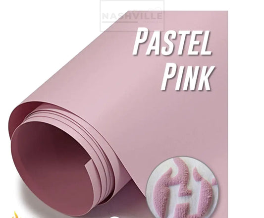 Customizable Pastel Pink Puff Vinyl Transfers. Gang Sheet