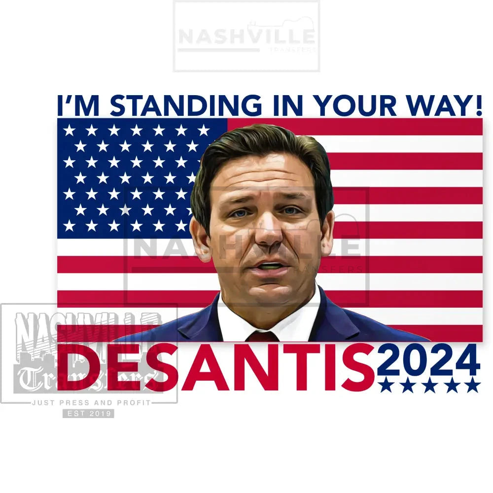Desantis Voting Transfer. Low Heat Transfer / American Flag