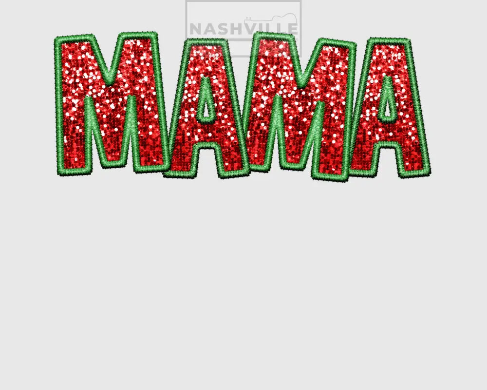 Embroidery Glitter Effect Holiday Transfers.