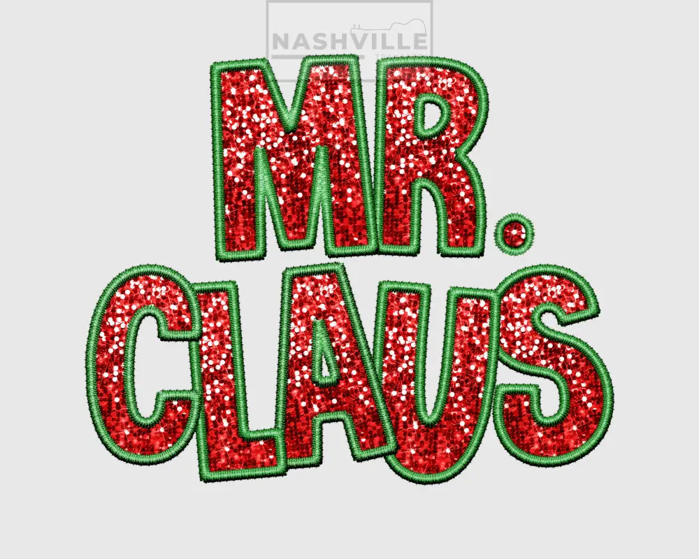 Embroidery Glitter Effect Holiday Transfers.