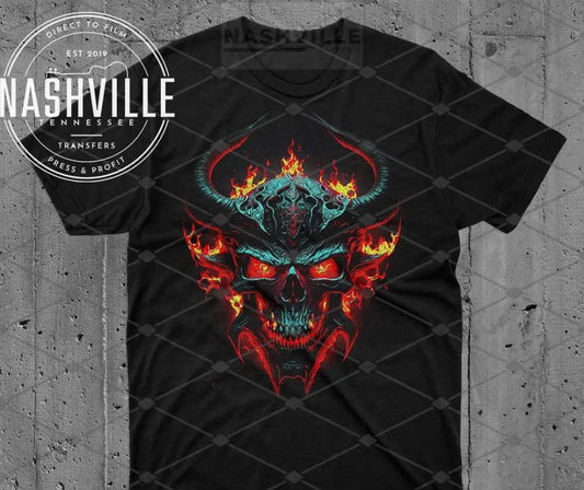 Evil Skull Fire Tee