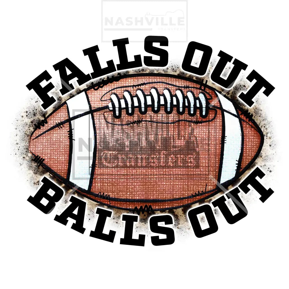 Falls Out. Balls Out Transfer. Low Heat / Leopard With Football Stitching