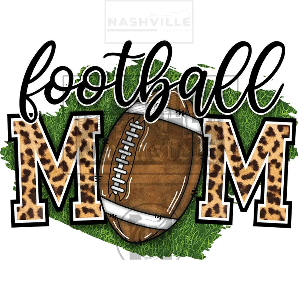Football Mom Leopard Transfer.