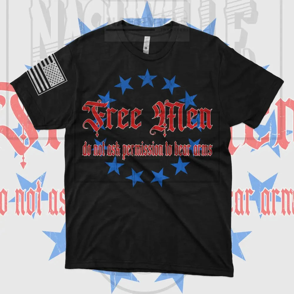 Free Men Patriotic Distressed Tee.