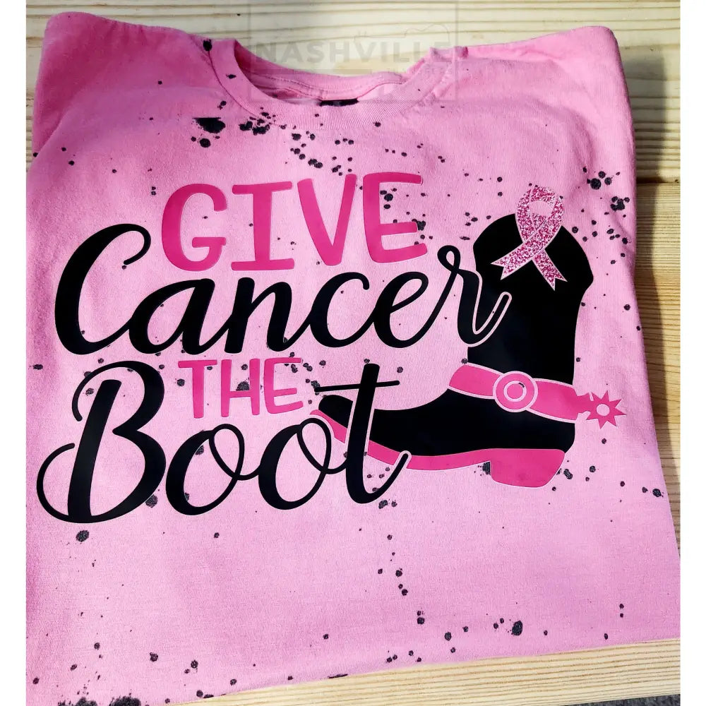 Give Cancer The Boot Splattered Tee