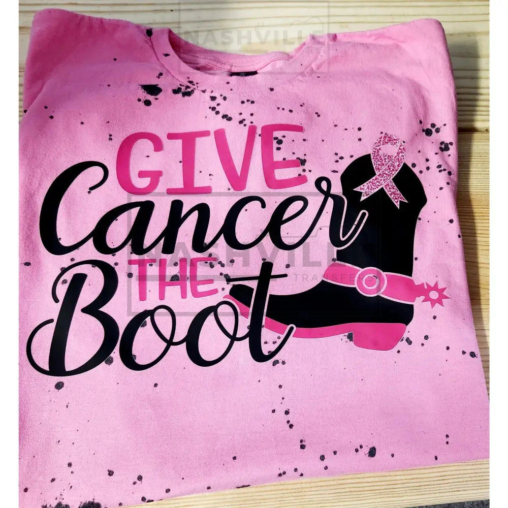 Give Cancer The Boot Splattered Tee