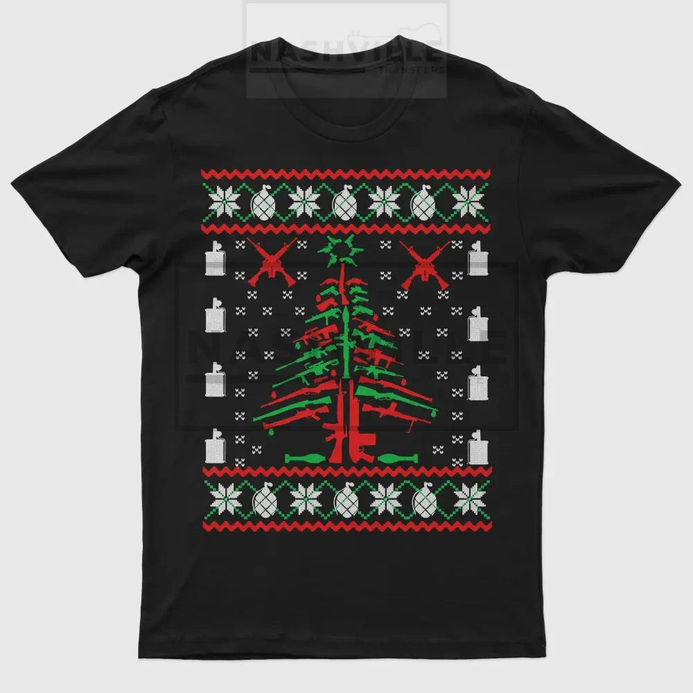 Gun Christmas Tree Tee.
