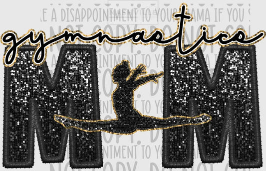 Gymnastic Glitter And Embroidery Effect Transfer
