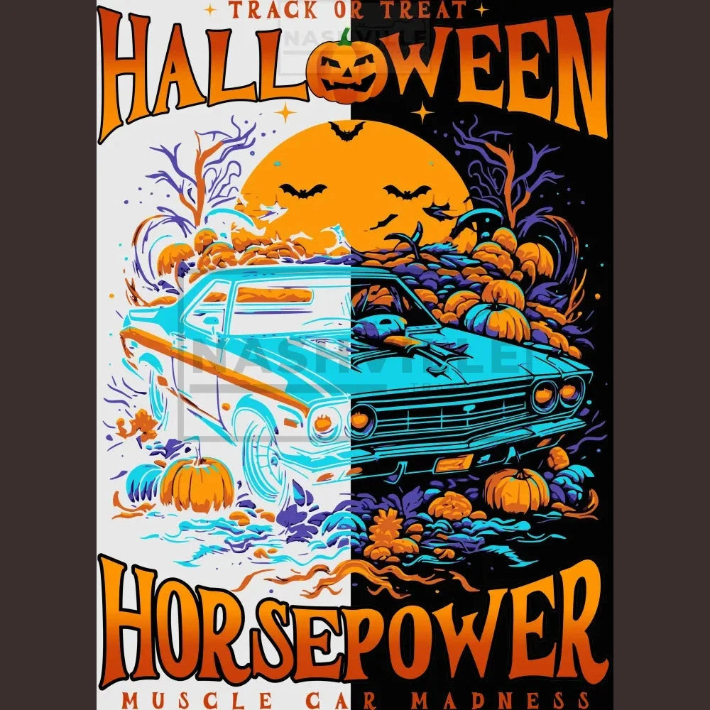 Halloween Horsepower (all black knockout) Gang Sheet