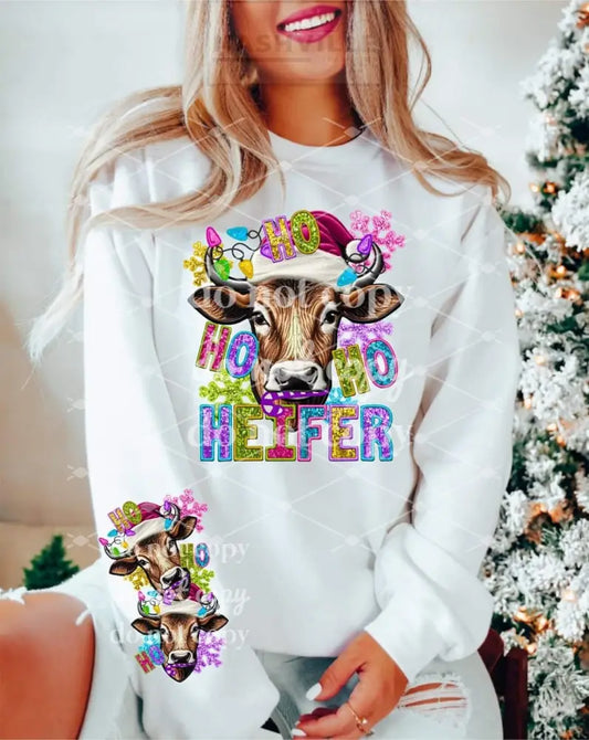 Ho Ho Heifer Cow Sweatshirt