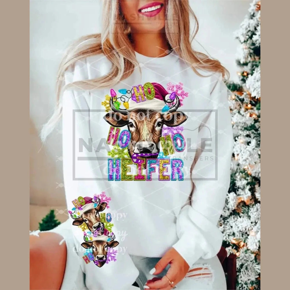 Ho Ho Heifer Cow Sweatshirt