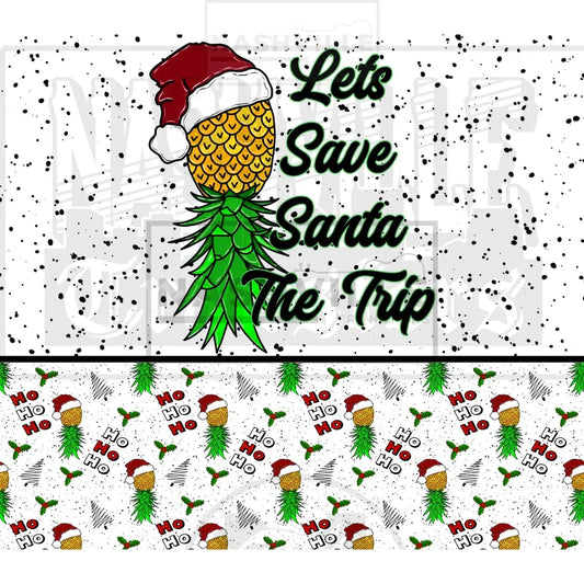 Ho Ho Upside Down Pineapple Holiday Drinkware Stock Transfer.