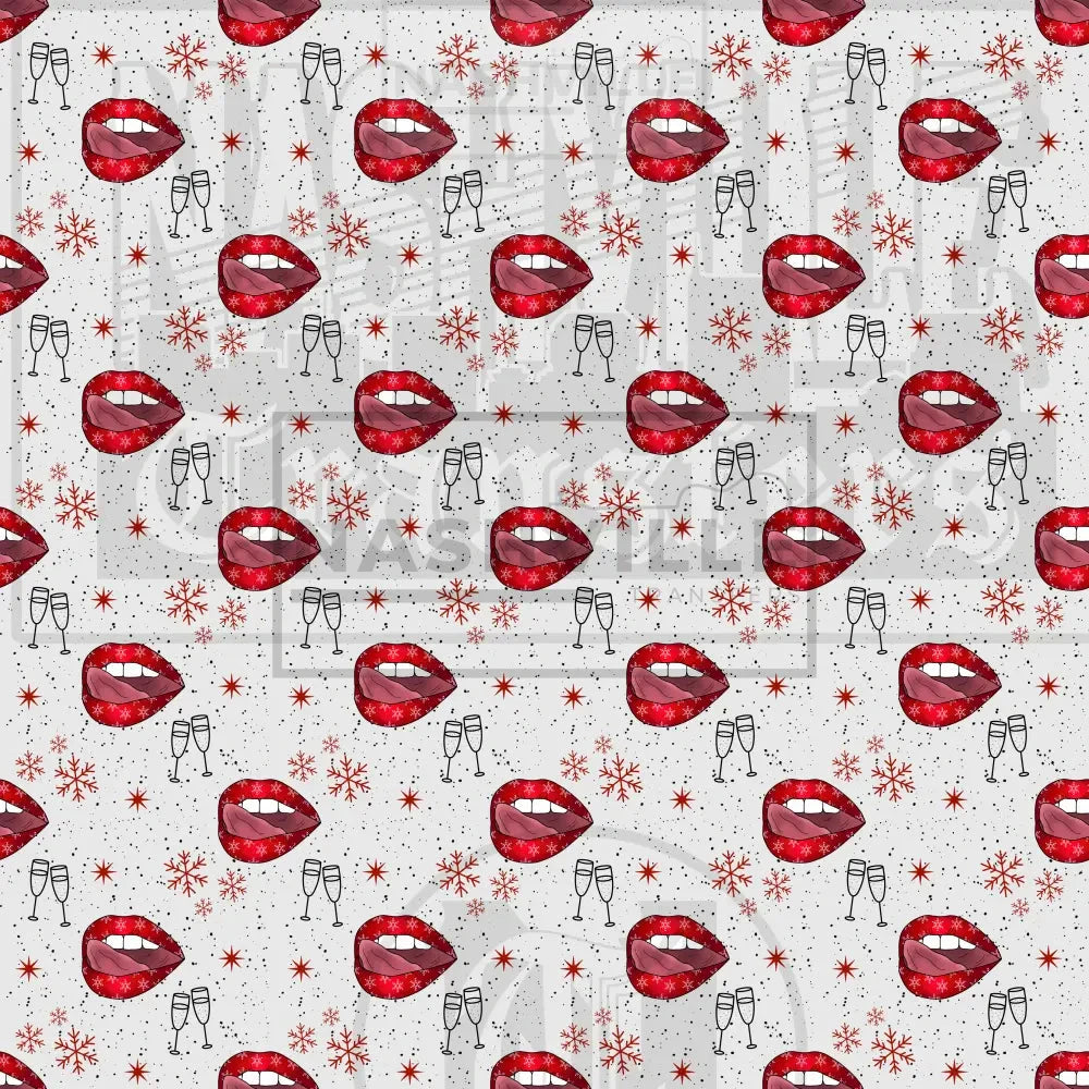 Holiday Lips Seamless Stock Transfer.