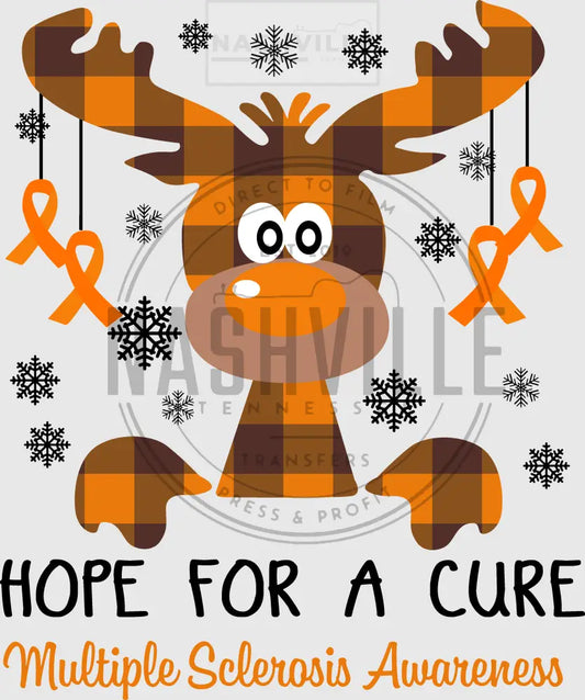 Hope For A Cure Ms Awareness Holiday Reindeer Transfer