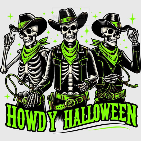 Howdy Halloween Transfers Green