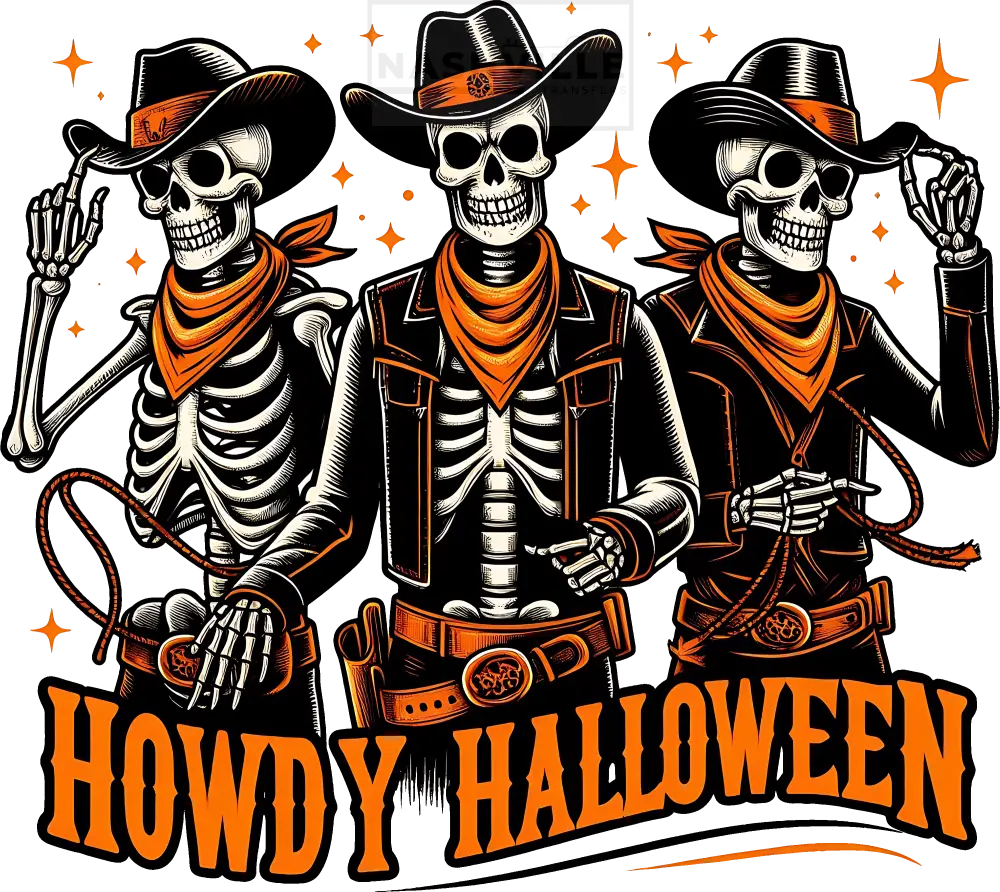 Howdy Halloween Transfers Orange