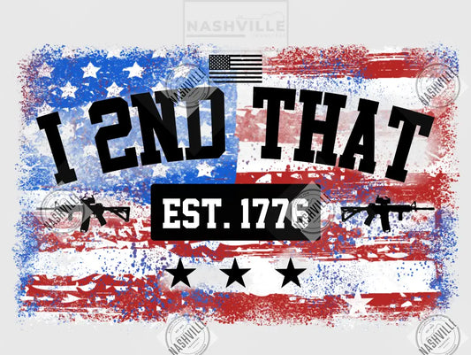 I 2Nd That Transfer. American Flag / Clear Film Transfer