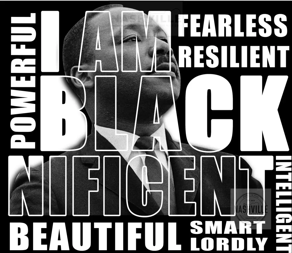 I Am Blacknificent. Small / Black And White