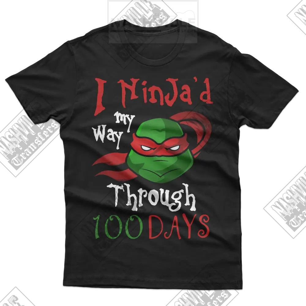 I Ninjad My Way Through 100 Days Childrens Tee. T-Shirt