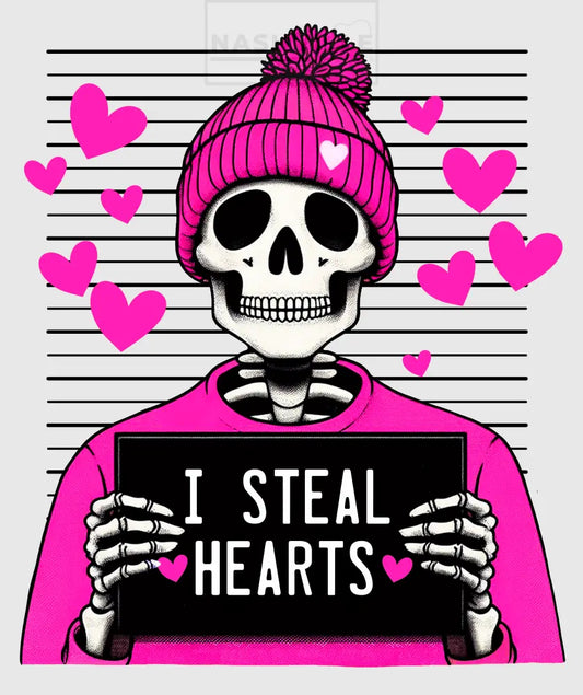 I Steal Hearts Valentines Holiday Transfer.