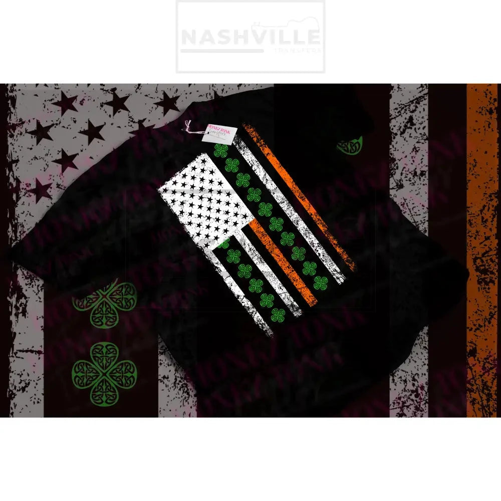 Irish Flag Rasterized Tee T-Shirt