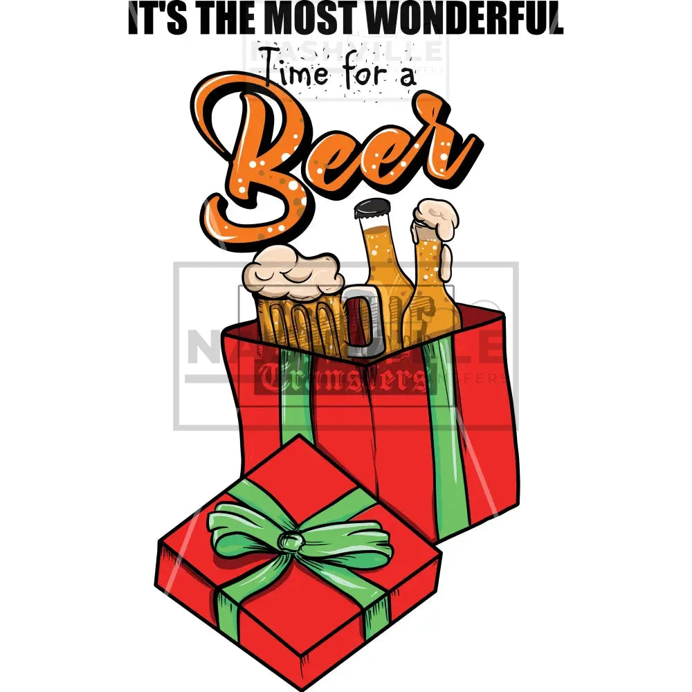 Its The Most Wonderful Time Christmas Holiday Stock Transfer