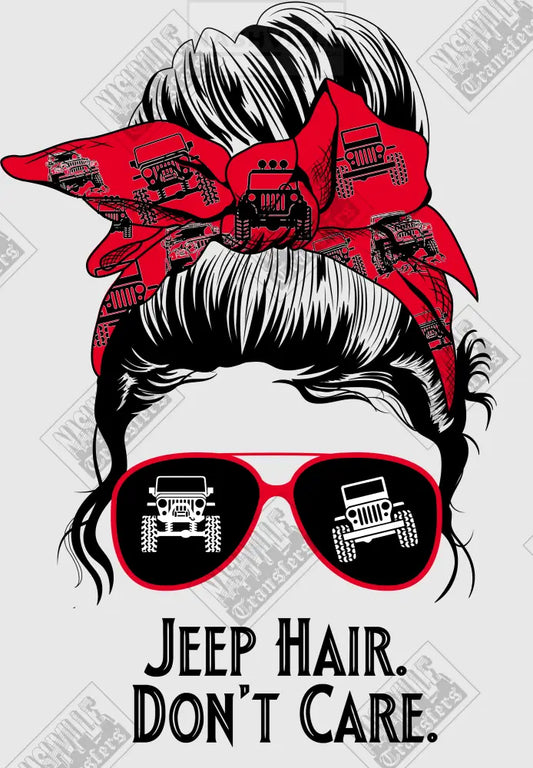 Jeep Hair. Dont Care. Messy Bun Transfer.