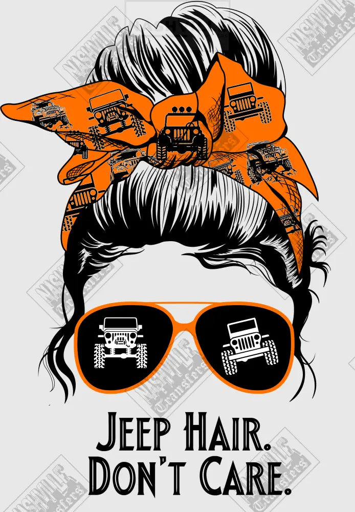 Jeep Hair. Dont Care. Messy Bun Transfer.