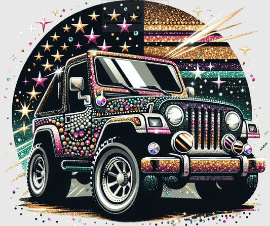 Jeep With Bling Transfer