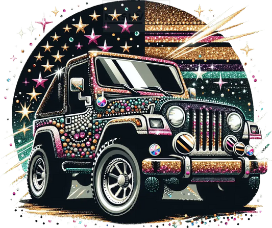 Jeep With Bling Transfer