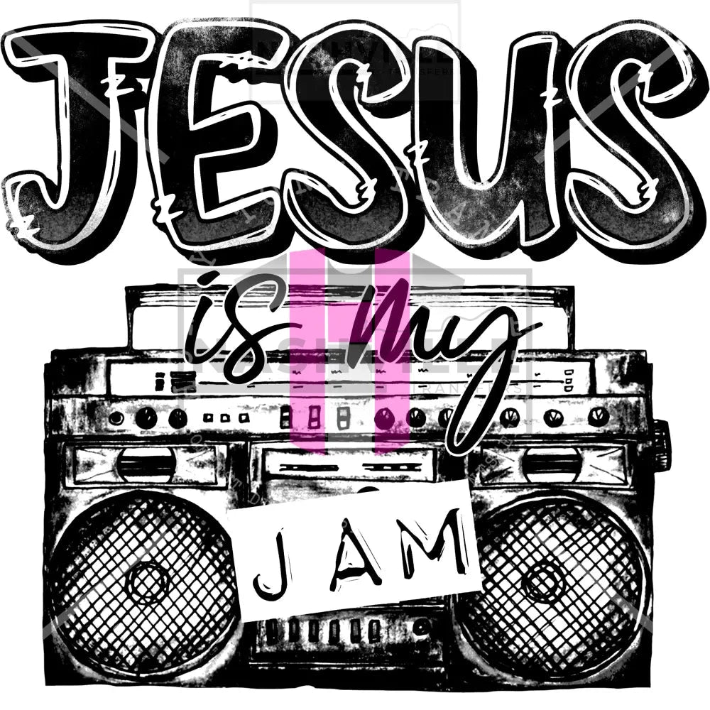 Jesus Is My Jam Stock Transfer Low Heat / Black