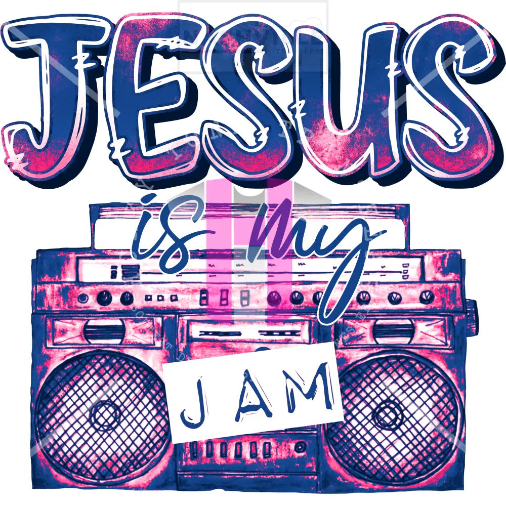 Jesus Is My Jam Stock Transfer Low Heat / Pink