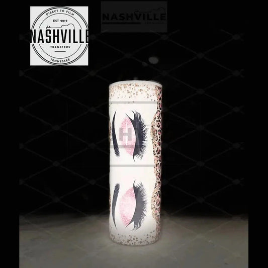 Leopard Glitter Lashes Pink Tumbler. Tumbler