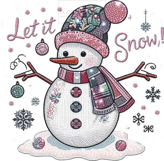 Let It Snow! Snowman Holiday Transfer