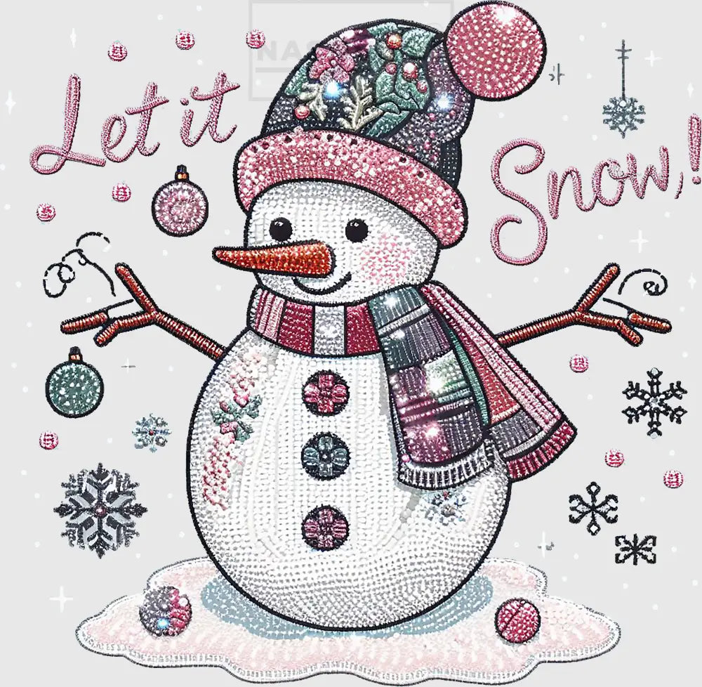 Let It Snow! Snowman Holiday Transfer