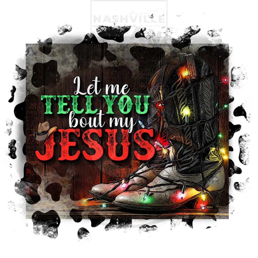 Let me tell you about my Jesus Christmas holiday stock transfer. Low heat transfer / Cowhyde