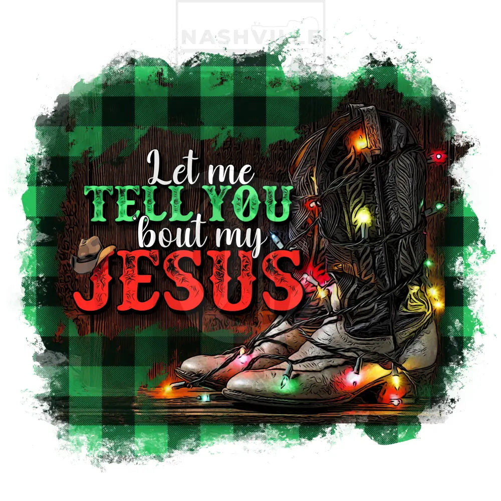 Let me tell you about my Jesus Christmas holiday stock transfer. Low heat transfer / Green