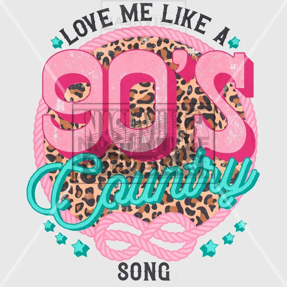 Love Me Like A 90S Country Song Stock Transfer.
