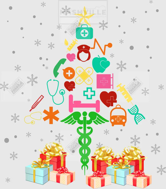 Medical Staff Holiday Christmas Tree Stock Transfer.