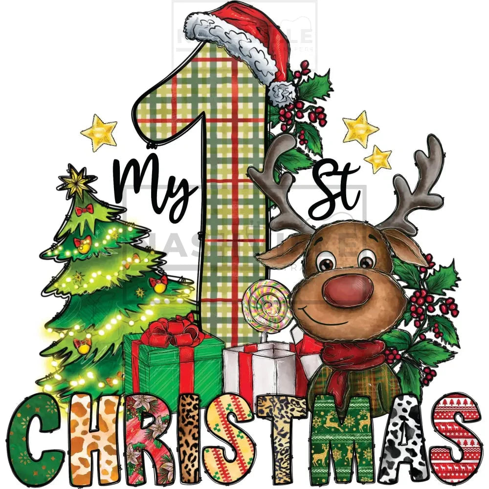 My First Christmas Reindeer Holiday Stock Transfer.
