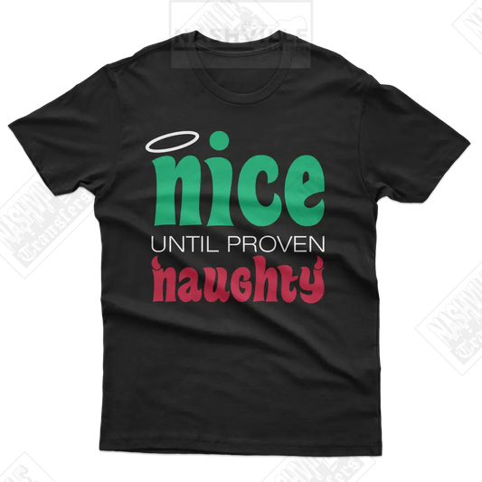 Nice Until Proven Naughty Holiday Stock Transfer