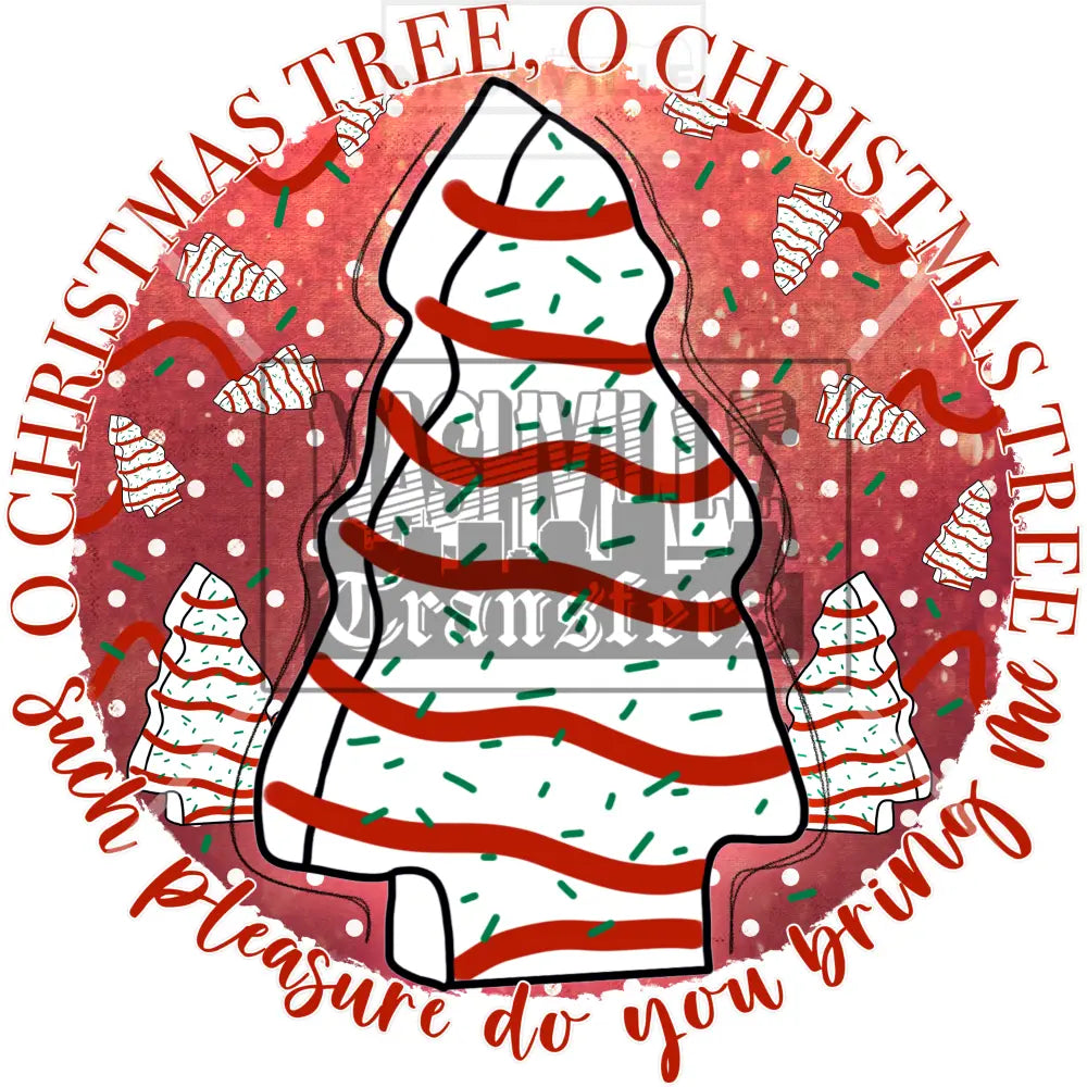 O Christmas Cake Tree Holiday Stock Transfer