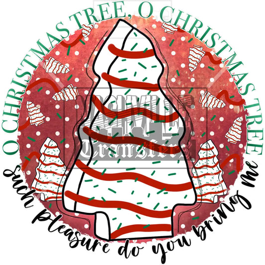 O Christmas Cake Tree Holiday Stock Transfer
