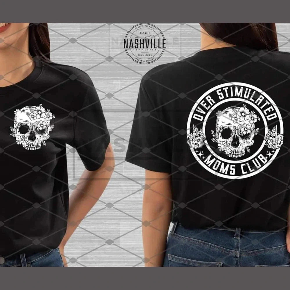 Overstimulated Moms Club Skeletal Tee.