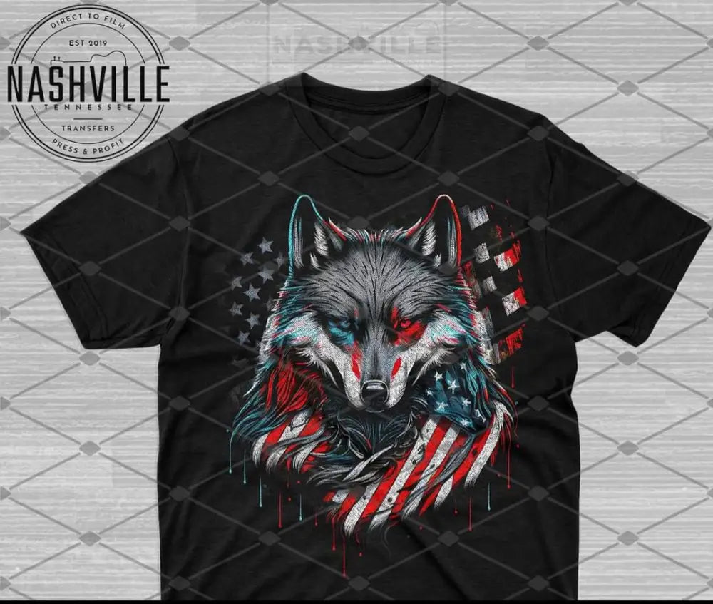 Patriotic Wolf Tee.