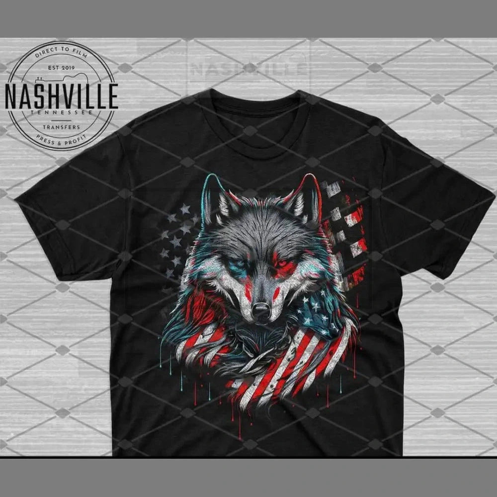Patriotic Wolf Tee.