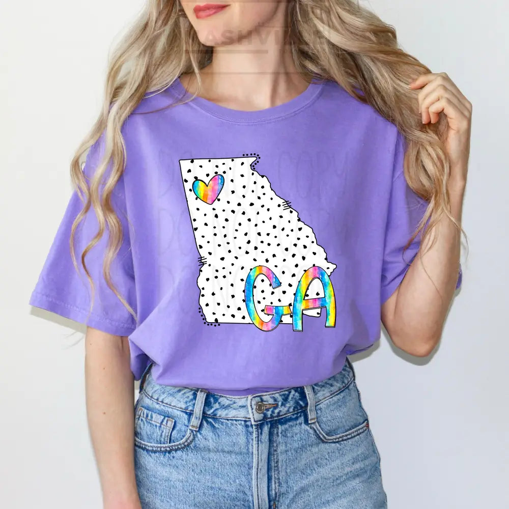 Polka Dot States Tees T - Shirt