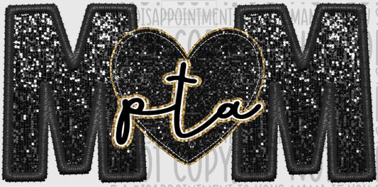 Pta Mom Glitter And Embroidery Effect Transfer