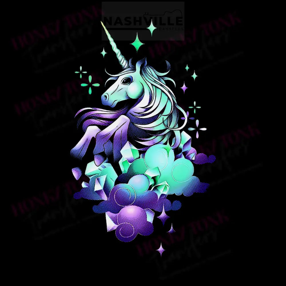 Purple Unicorn Rasterized Transfer