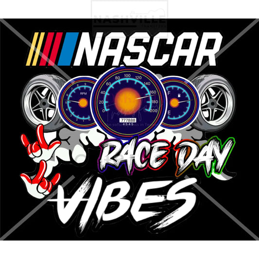 Race Day Vibes Heat Transfer Or T-Shirt
